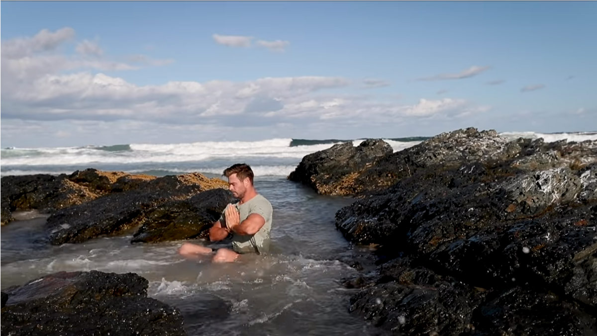 Chris Hemsworth's son, 6, steals the show during meditation