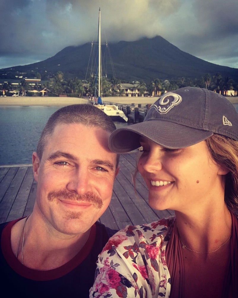 Cassandra and Stephen Amell Instagram image