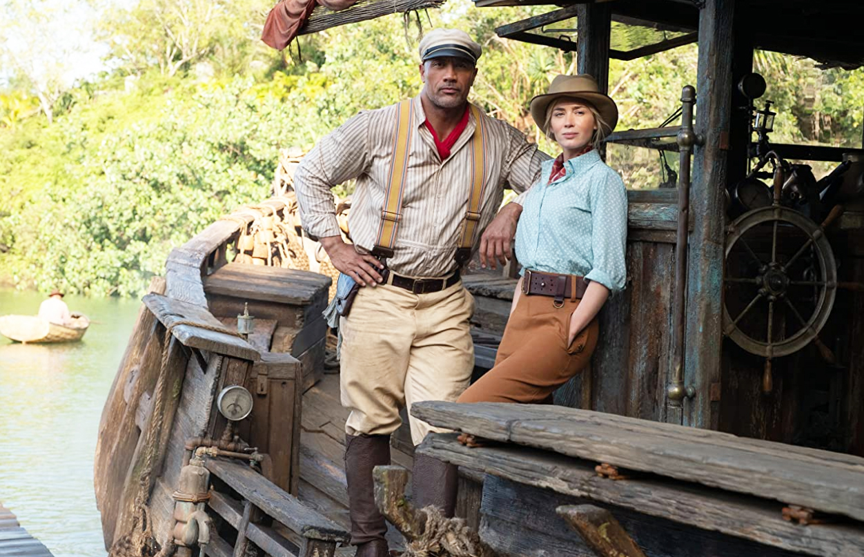 Dwayne Johnson and Emily Blunt in Jungle Cruise