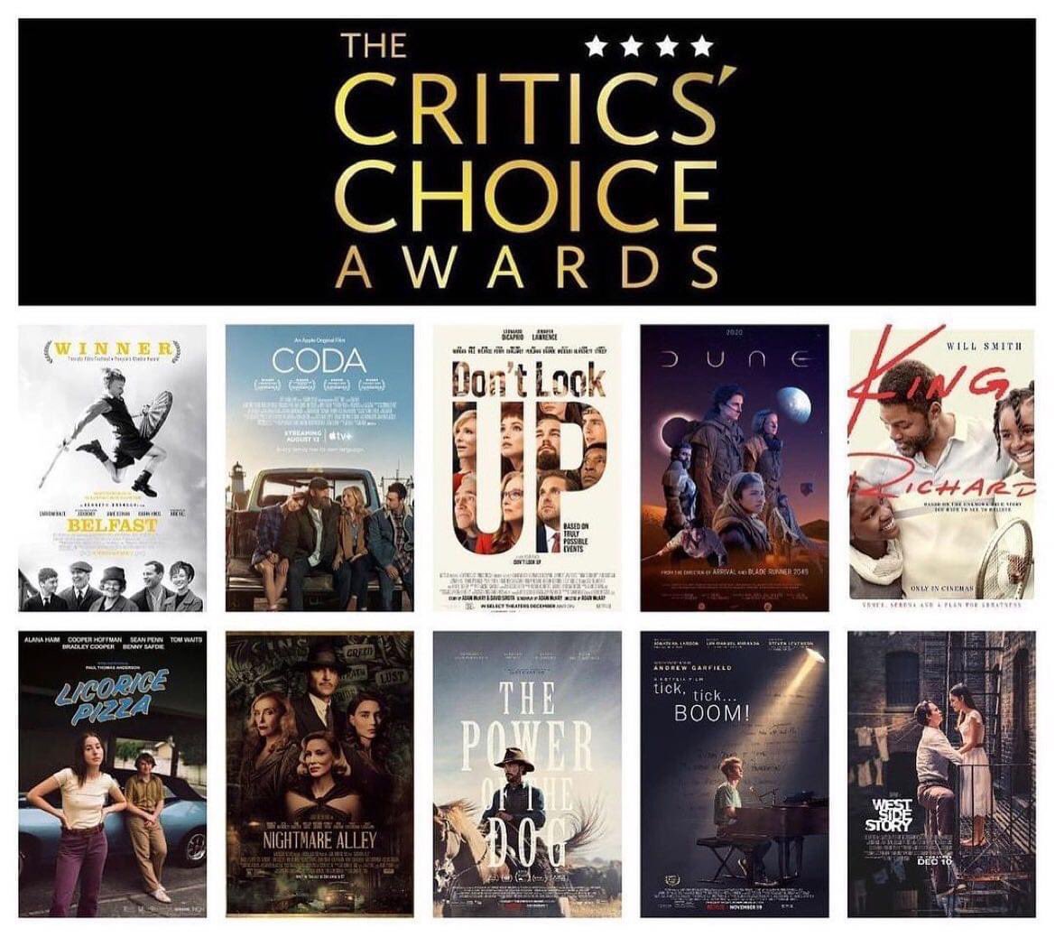 The 27th Annual Critics Choice Award nominations announced