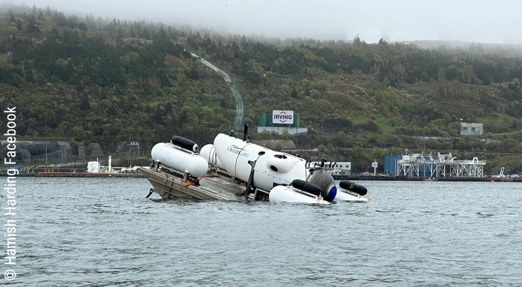 Photo of Titan submersible © Hamish Harding Facebook