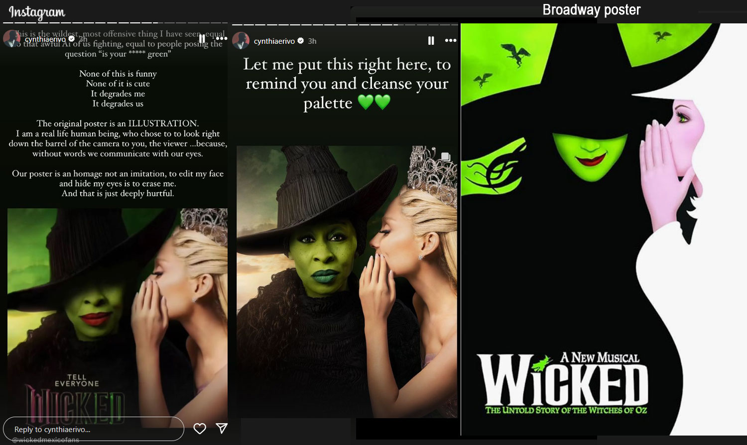 Wicked posters Cynthia Erivo Instagram