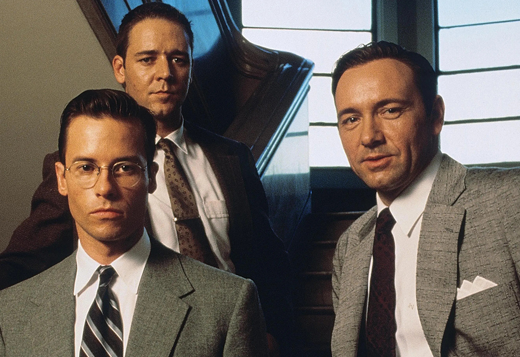 Guy Pearce, Russell Crowe and Kevin Spacey in L.A. Confidential