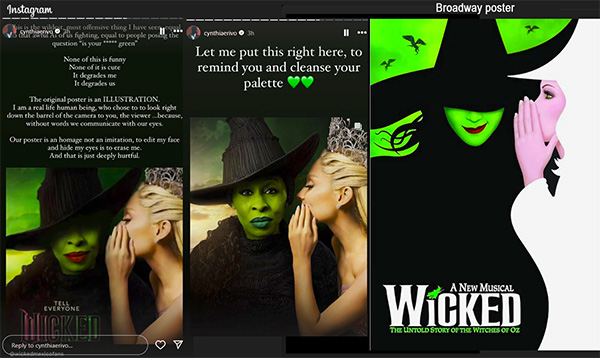 Cynthia Erivo hurt by fan-altered Wicked poster