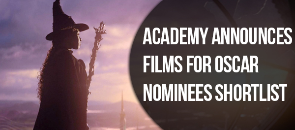 Academy announces films for Oscar nominees shortlist